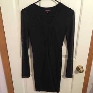 Black bodycon mini dress